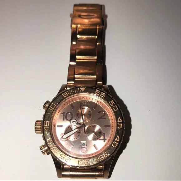 Nixon | Accessories | Womens Rose Gold Nixon 53 Chrono Watch  display picture 1